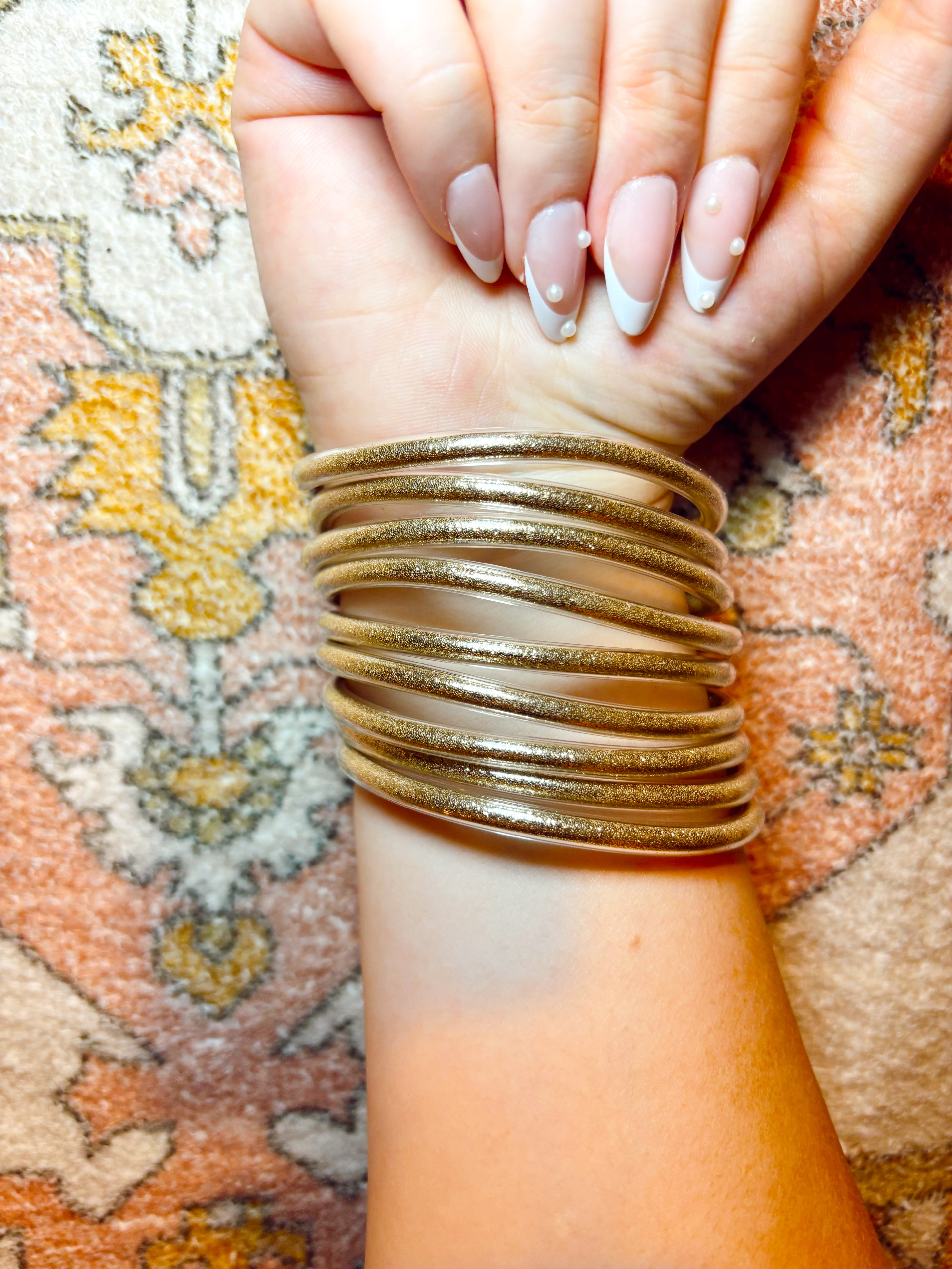 Lila Jelly Bangle Stack