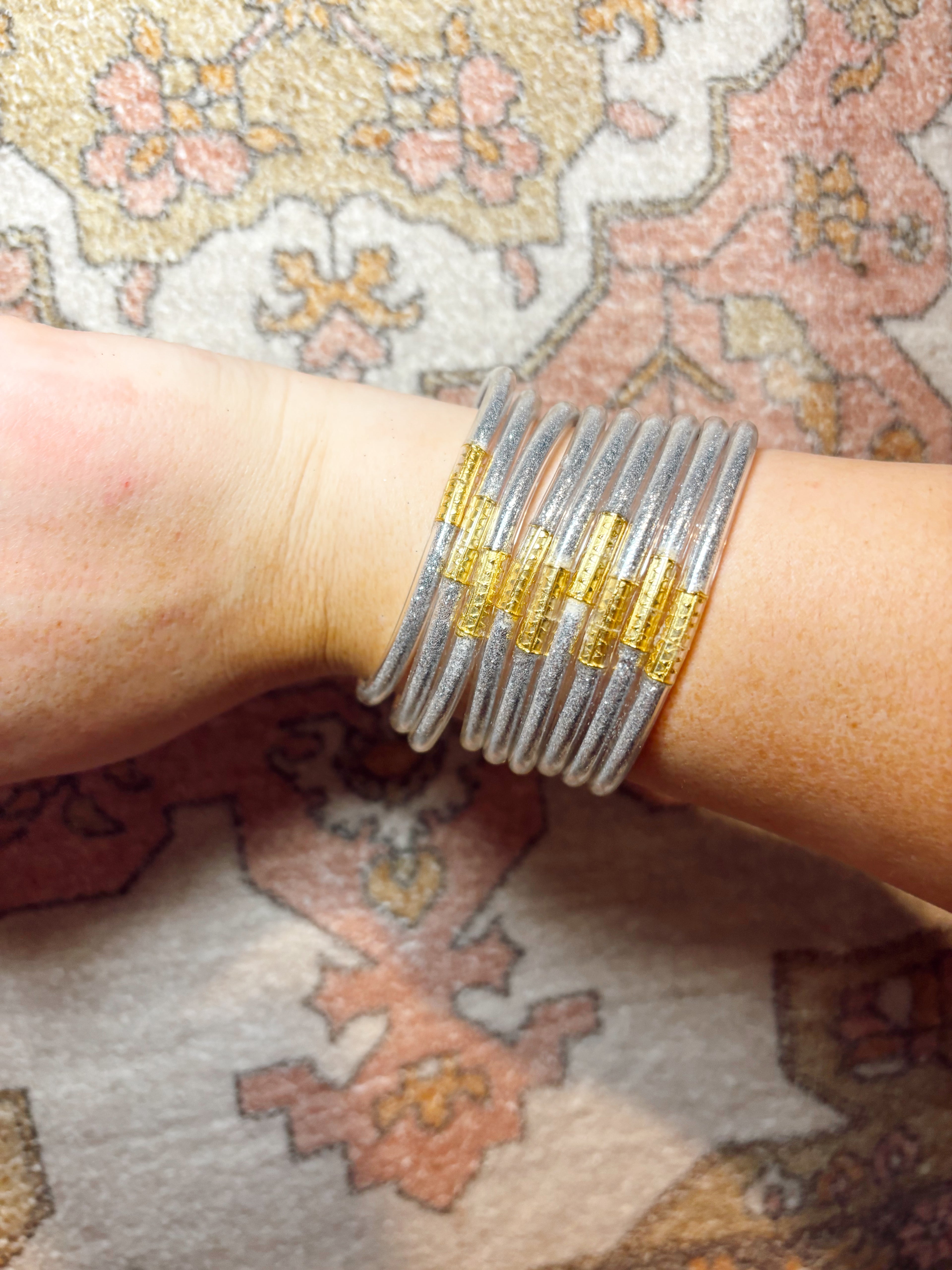 Lila Jelly Bangle Stack
