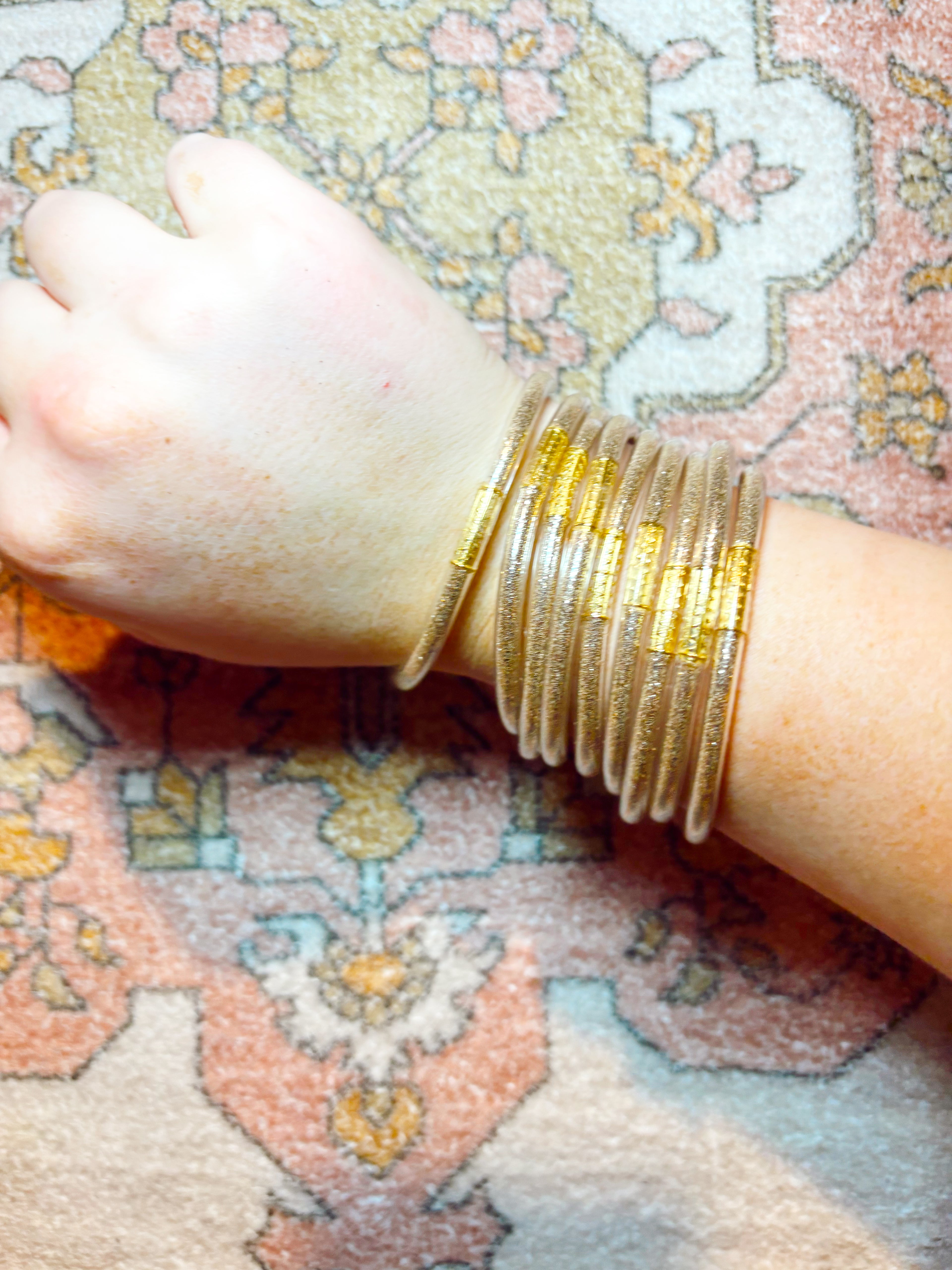 Lila Jelly Bangle Stack