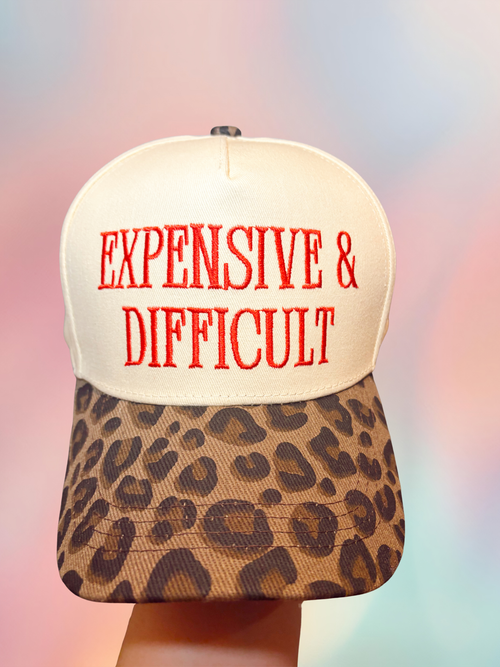 Expensive & Difficult Leopard Trucker Hat